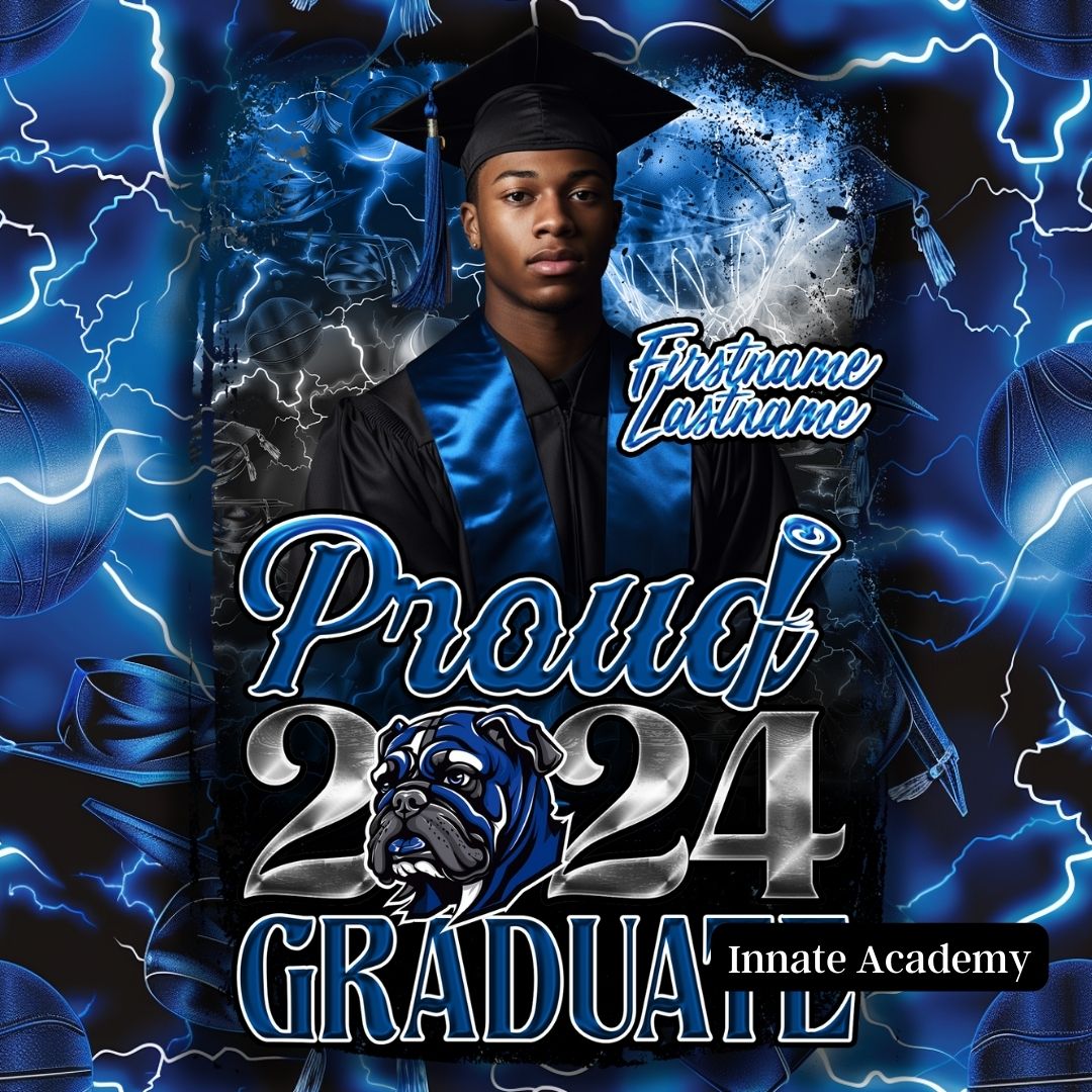 PSD-262: Graduation Proud Family Graduate Personalized School Team | Photoshop Template 262