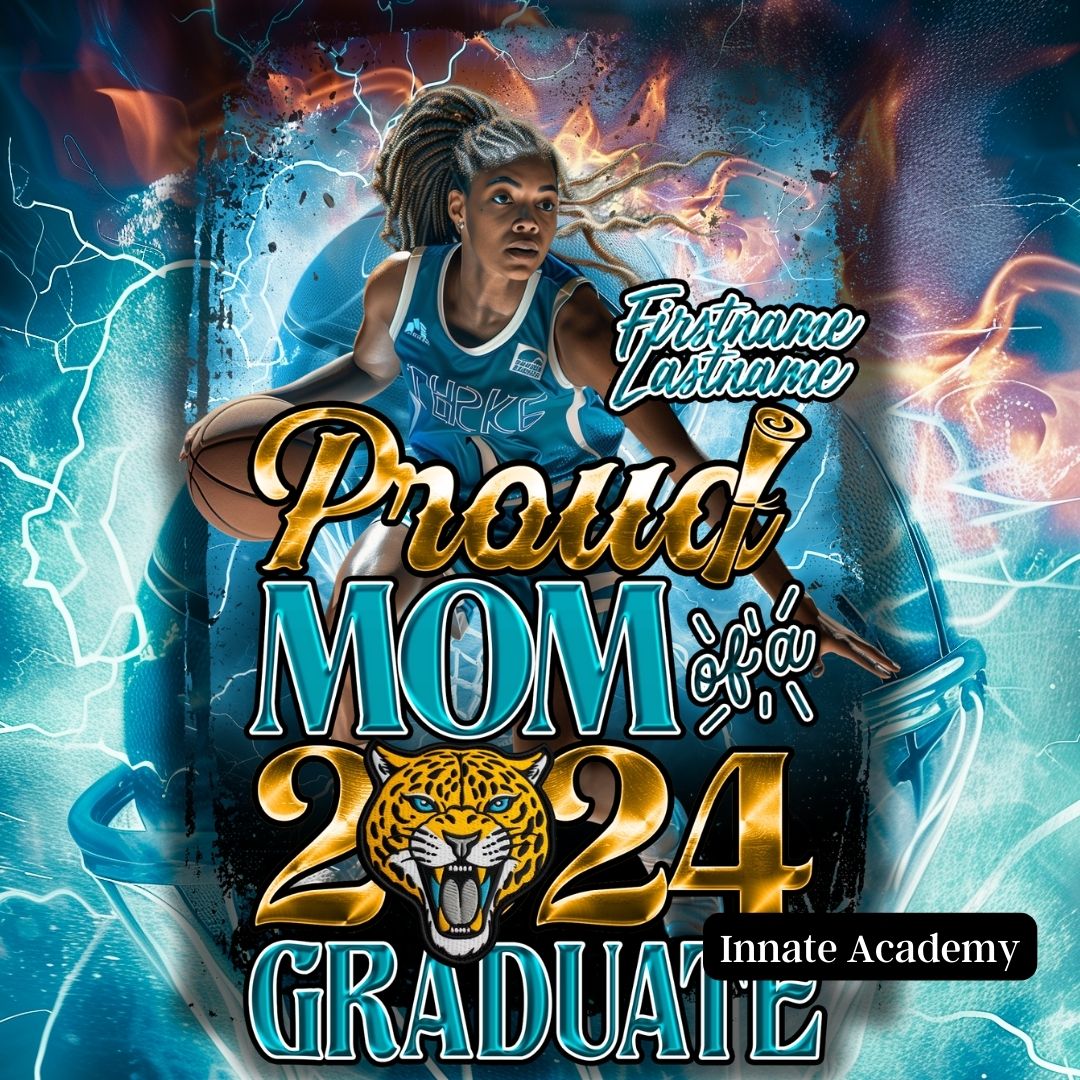 PSD-262: Graduation Proud Family Graduate Personalized School Team | Photoshop Template 262