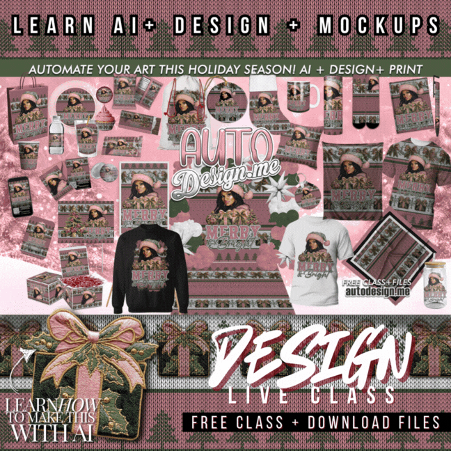 AutoDesign.me Free Friday Class AI + Canva + Photoshop 9pm EST