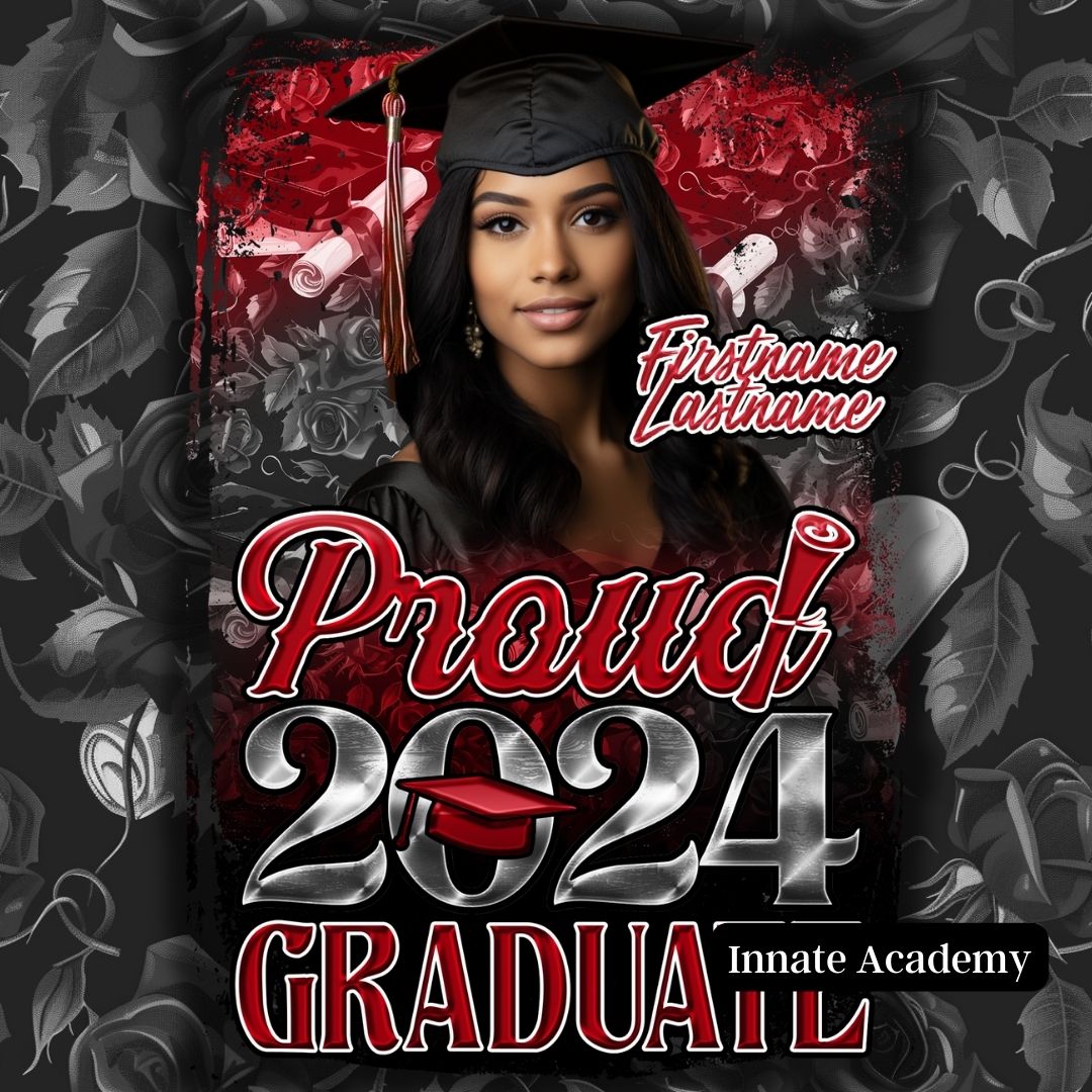 PSD-262: Graduation Proud Family Graduate Personalized School Team | Photoshop Template 262
