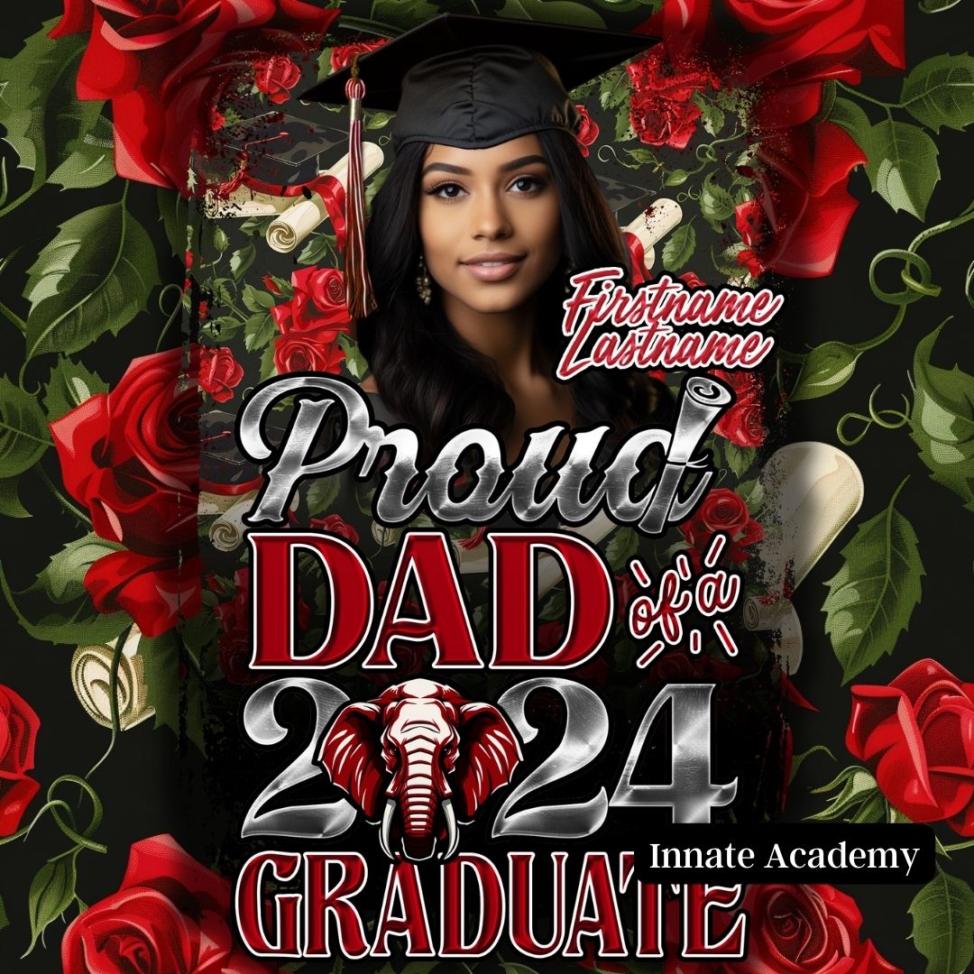 PSD-262: Graduation Proud Family Graduate Personalized School Team | Photoshop Template 262