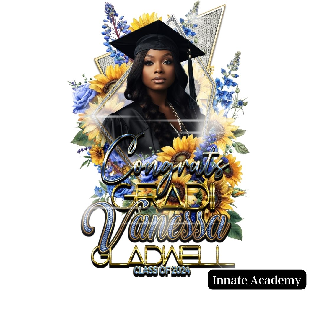 PSD-264: Graduation Mother's Day Memorial Flowers Floral Design Allover Shirt Stole | Photoshop Template 264