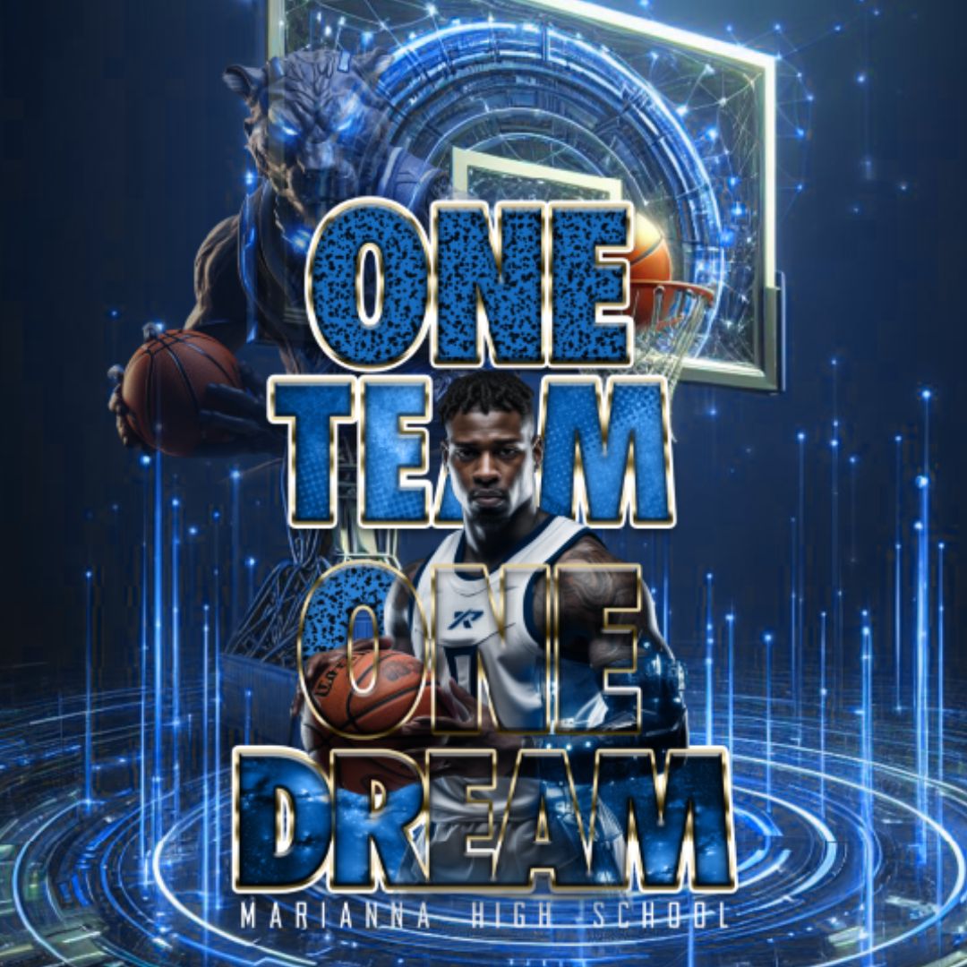 PSD-251 Basketball Mascot One Team One Dream 5-Minute Photoshop Template