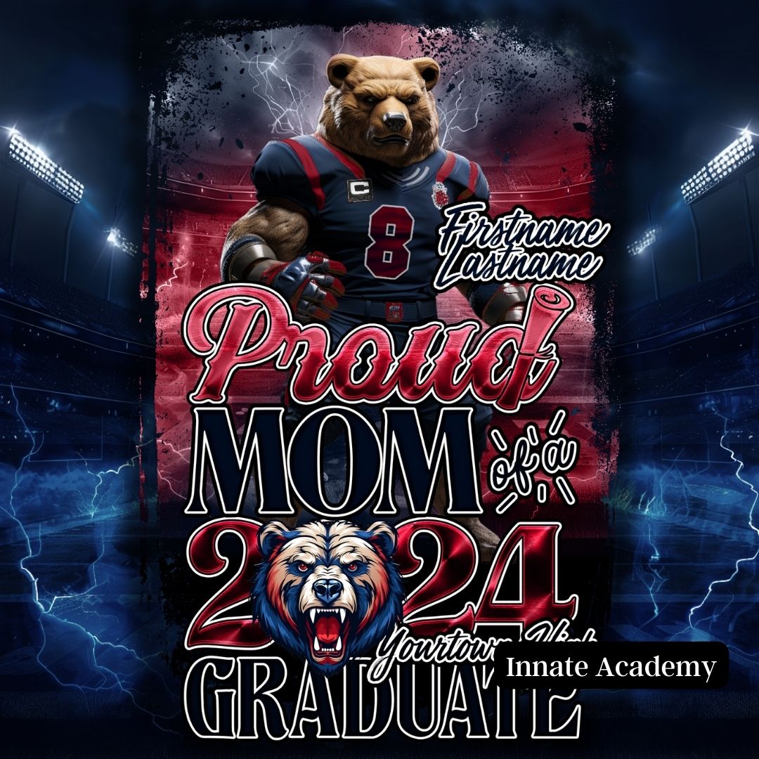 PSD-262: Graduation Proud Family Graduate Personalized School Team | Photoshop Template 262