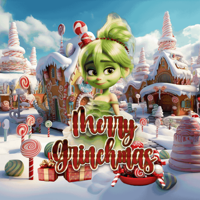 PSD-249 Winter Wonderland Grinchmas Photoshop PSD Template Design