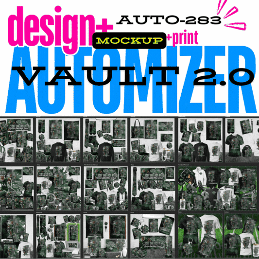 AUTO-283 Automizer 2.0 283 Football Not LIke Us VAULT Mega Mockup Design Print Template Automate