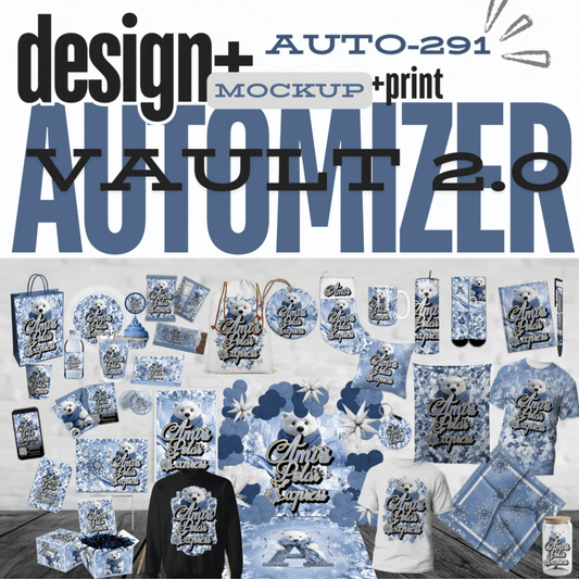 AUTO-291 Automizer 2.0 291 Holiday VAULT Mega Mockup Design Print Template Automate