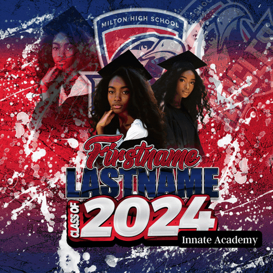PSD-125-3D MASTER Graduation Stole Shirt Grunge Photoshop Template Mockup All-Over Sublimation Photoshop Template