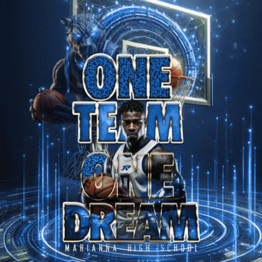 PSD-251 Basketball Mascot One Team One Dream 5-Minute Photoshop Template