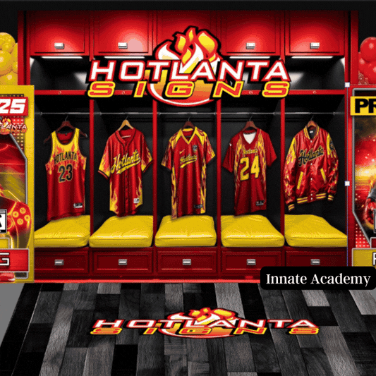 PSD-292: Sports Locker Room Backdrop Custom Jersey | Photoshop Template 292