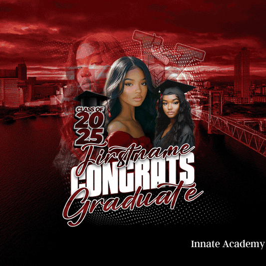PSD-304: Graduation Photo Skyline High Energy Master Design | Photoshop Template 304