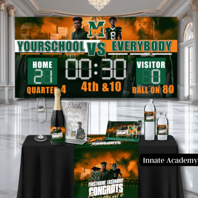 PSD-306 03/19 8PM EST: Scoreboard Template Graduation Party Events | Photoshop Template 306