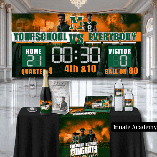 PSD-306 03/19 8PM EST: Scoreboard Template Graduation Party Events | Photoshop Template 306