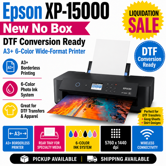 Epson XP-15000 New No Box – DTF Conversion Ready A3+ 6-Color Wide-Format Printer