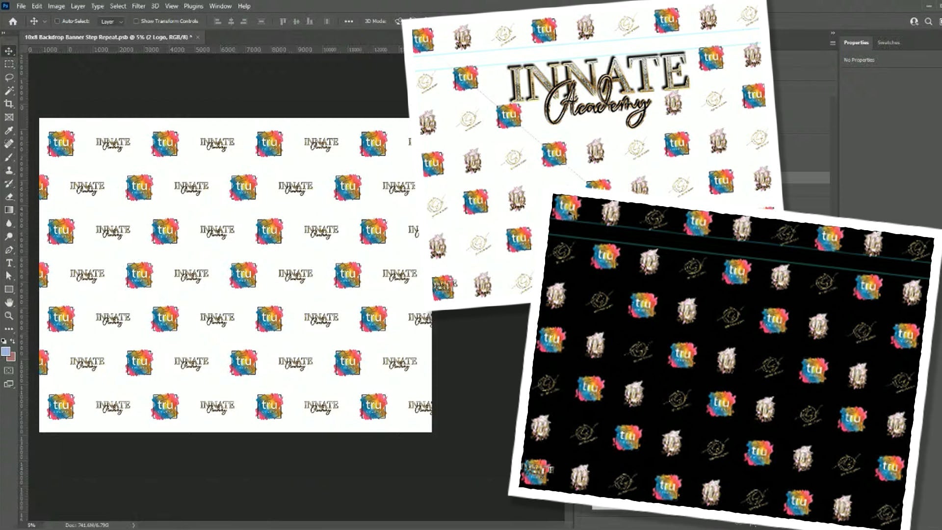 PSD 139 10x8 Backdrop Banner Step Repeat All Over Sublimation Photosho PSD 139 10x8 Backdrop Banner Step Repeat All Over Sublimation Photosho