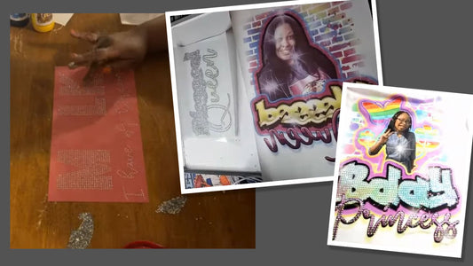 PSD-159 Bling and Sub with E Airbrush Fresh Prince Senior King Queen Crown Bricks Bling Flare All-Over Sublimation Photoshop Template
