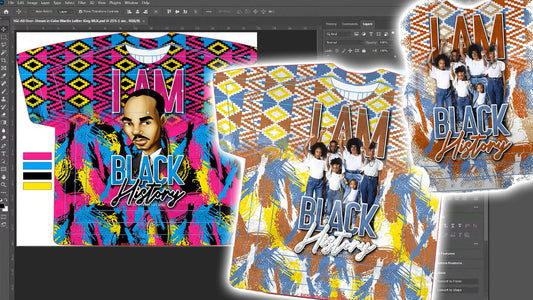 PSD-162 All Over Dream in Color Martin Luther King MLK All-Over Sublimation Photoshop Template