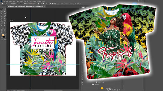 PSD-183 Geometric Greek Egyptian Luxury Pattern All-Over Sublimation Photoshop Template
