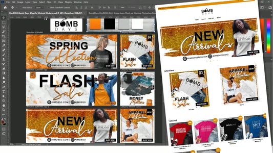 PSD-202 Shopify Minimal Modern Store Setup Photoshop Template