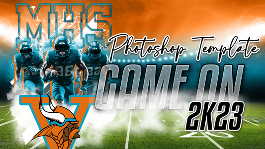 PSD-231 Game On 2K24 Football Basketball Sports Game All-Over Sublimation Photoshop Template AI Smoke