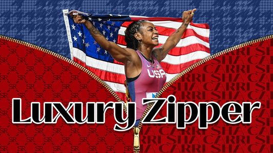 PSD-235 Sha'carri Richardson Inspired Luxury Zipper Sports Brand World All-Over Sublimation Photoshop Template Canva Design