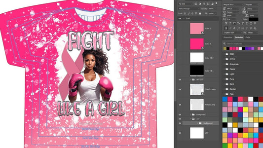 PSD-237 Football Cancer Halloween Sublimation Splash Faux Bleached Shirts All-Over Sublimation Photoshop Template