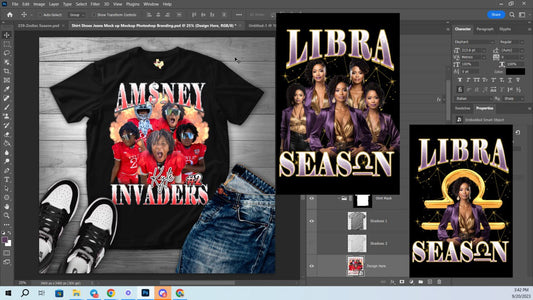 PSD-239 Trending Retro 90's Style Bootleg Tee Design All-Over Sublimation Photoshop Template